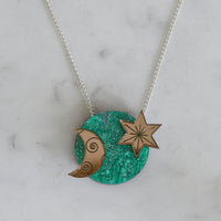 Star & Moon Dot Necklace