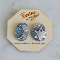 Star & Moon Large Studs