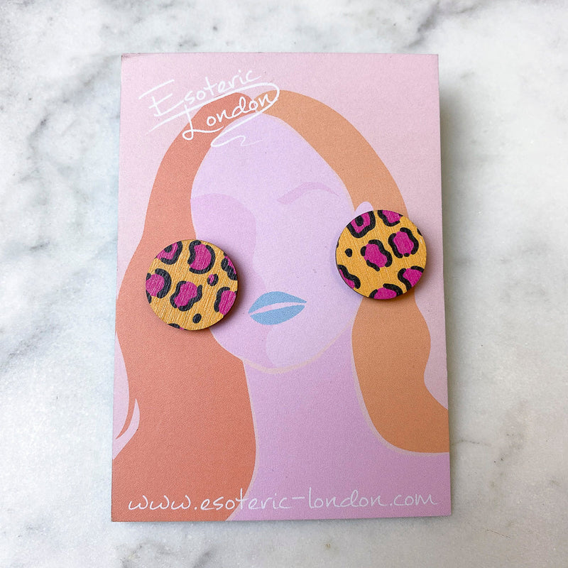 Wild Animal Print Stud Earrings