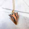 Wild Animal Print Triangle Pendant Necklace