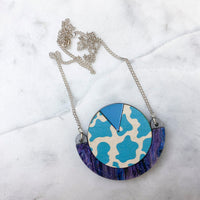 Wild Animal Print Round Pendant Necklace