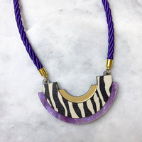 Wild Animal Print Statement Bib Necklace