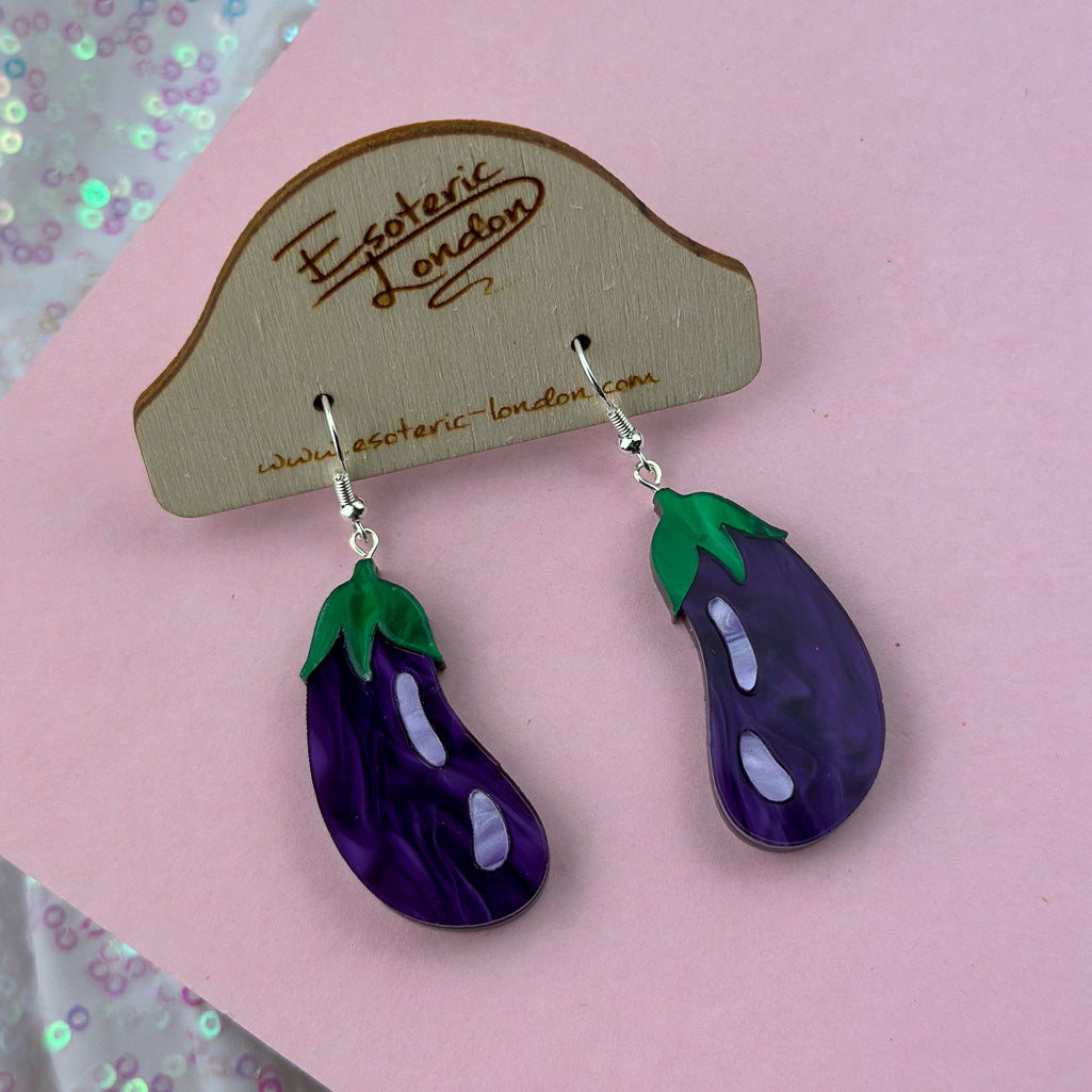 Aubergine Dangle Earrings