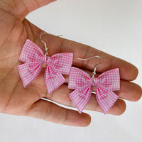 Gingham Bow Earrings