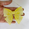 Gingham Bow Large Statement Necklace