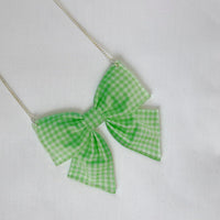 Gingham Bow Medium Statement Necklace