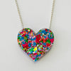 Colour Pop Confetti Heart Necklace