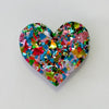 Colour Pop Confetti Heart Brooch