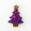 Colour Pop Confetti Christmas Tree Brooch