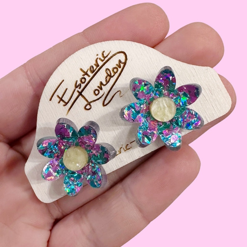 3D Flower Stud Earrings