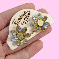 3D Flower Stud Earrings