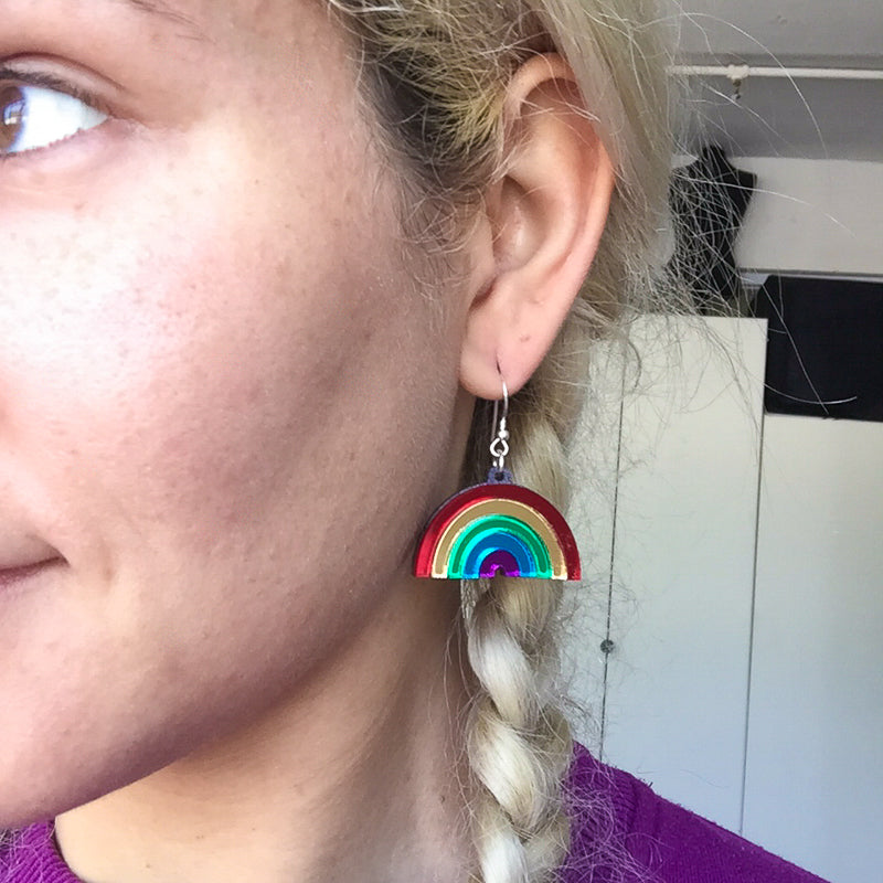 Rainbow Dangle Earrings