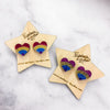 Rainbow Heart Stud Earrings