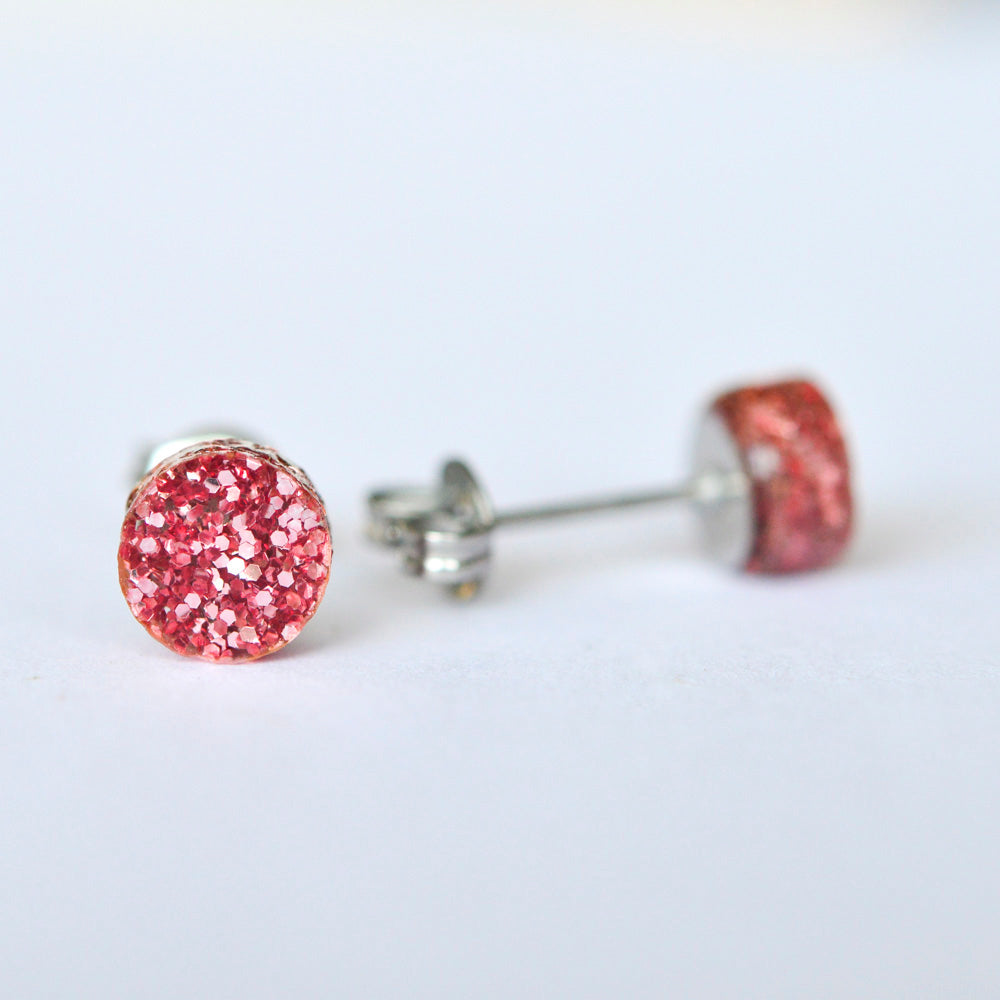 Mini Glitter Dot Stud Earrings