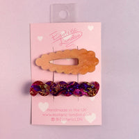 Scallop & Wiggle Disco Hair Clips