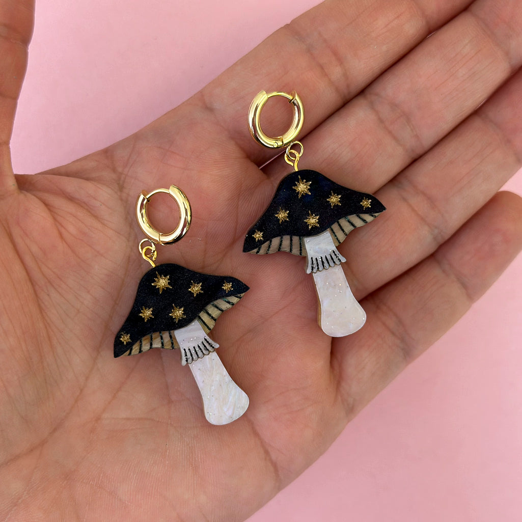 Mini Toadstool Dangle Earrings