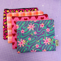 Zip Up Bag - Floral Swirls Print