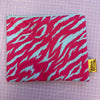 Zip Up Bag - Pink & Blue Tiger Print