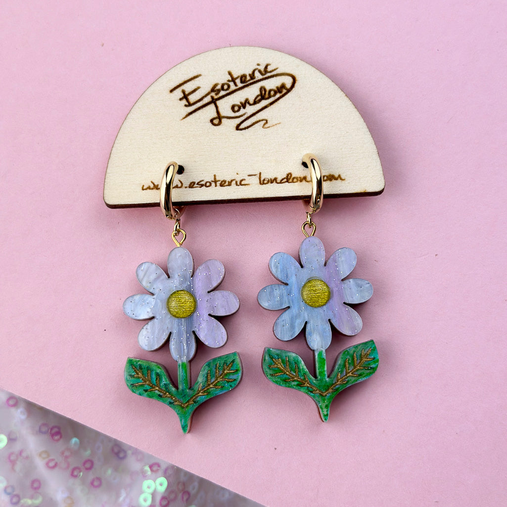 Retro Daisy Dangle Earrings