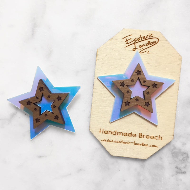 Iridescent Star Brooch