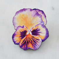 Watercolour Pansy Brooches