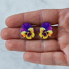 Watercolour Pansy Earrings