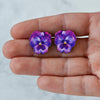 Watercolour Pansy Earrings