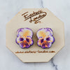 Watercolour Pansy Earrings