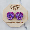 Watercolour Pansy Earrings