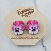 Watercolour Pansy Earrings